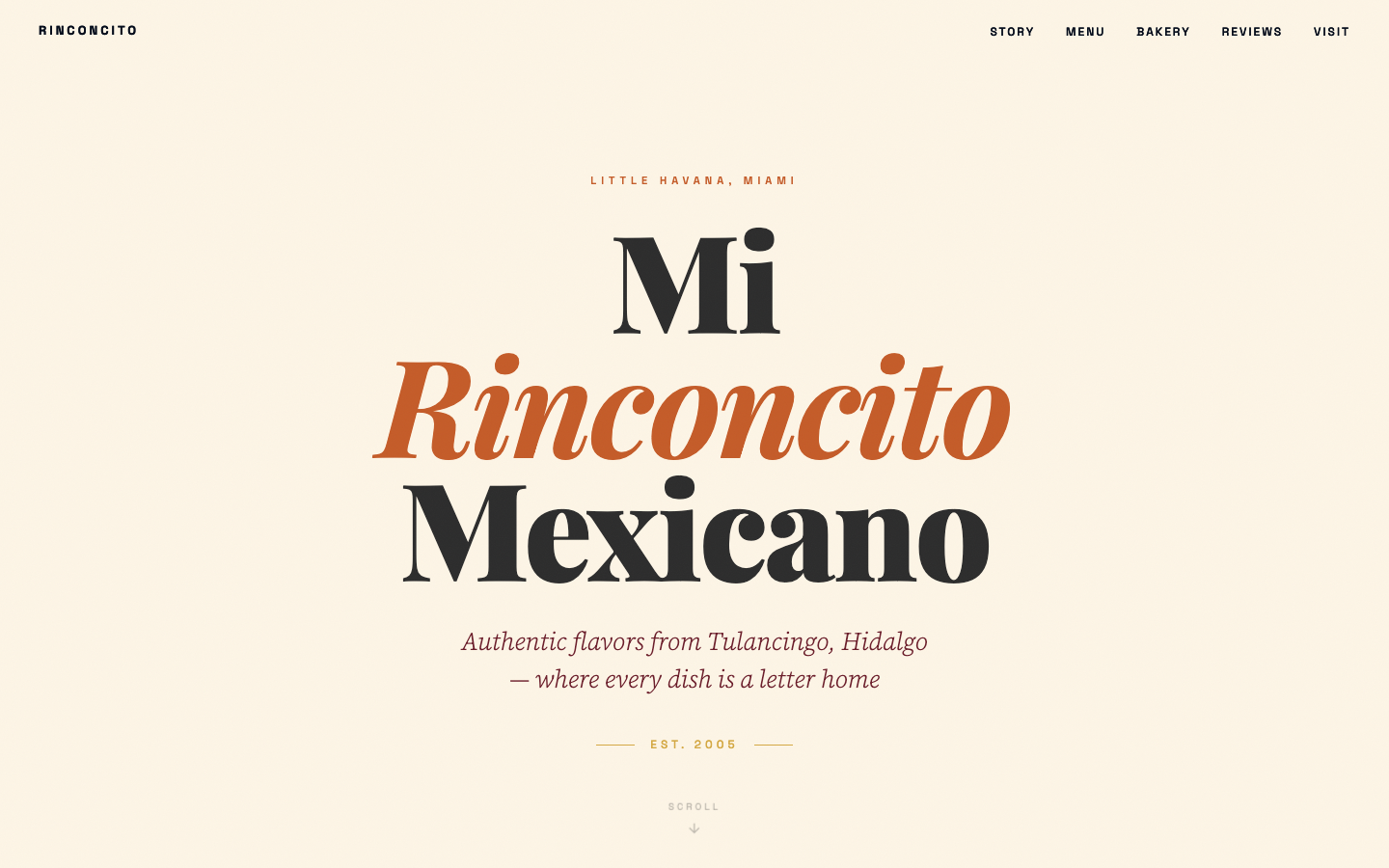 Mi Rinconcito Mexicano website
