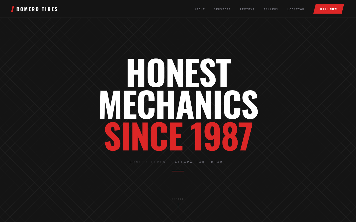 Romero Tires website